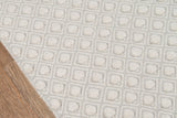 Langdon Grey Windsor Hand Woven Diamond, Dots Area Rug - Modern Rug Importers