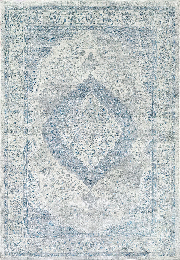 LEDA 9866-150 IVORY/BLUE - Modern Rug Importers