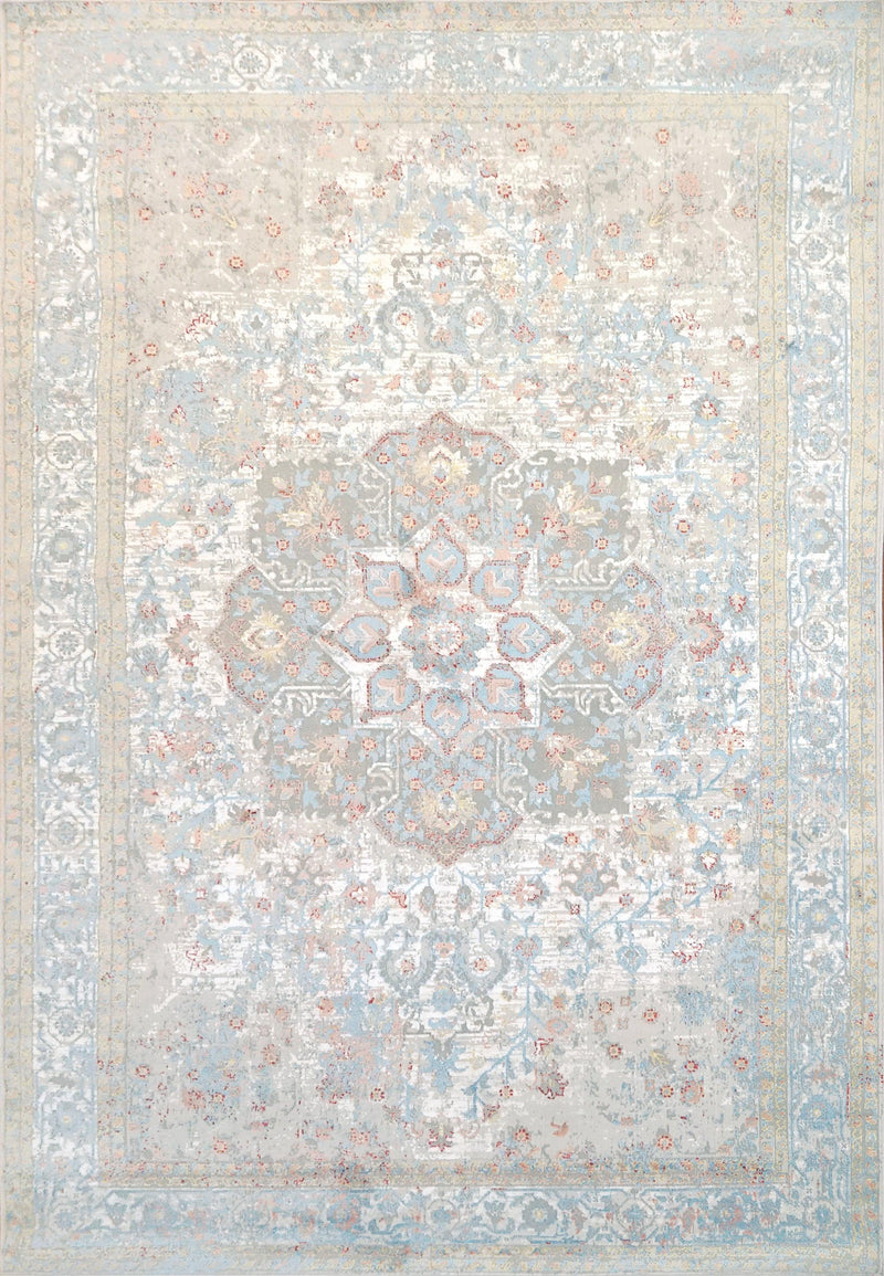 LEDA 9869-159 IVORY BLUE - Modern Rug Importers