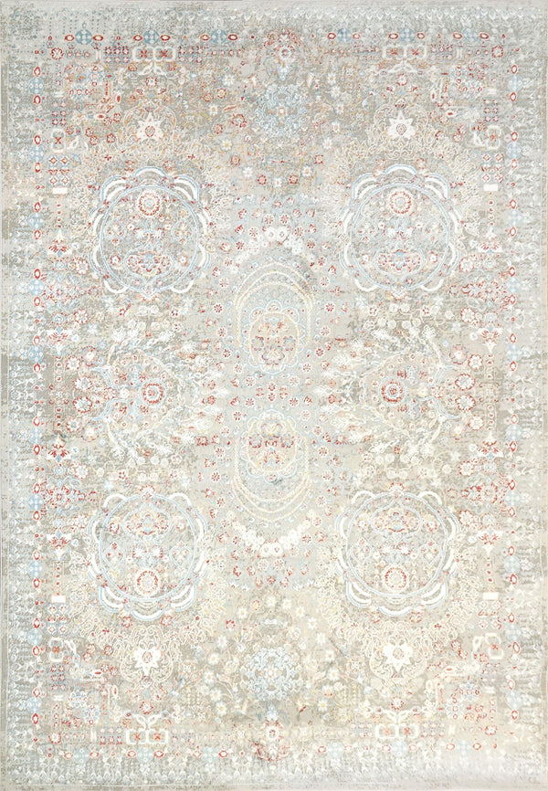 LEDA 9870-159 IVORY BLUE - Modern Rug Importers