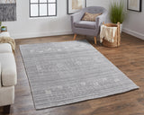 Legacy Contemporary Gebbah Rug, Warm Gray/Ivory, 5ft - 6in x 8ft - 6in Area Rug - Modern Rug Importers