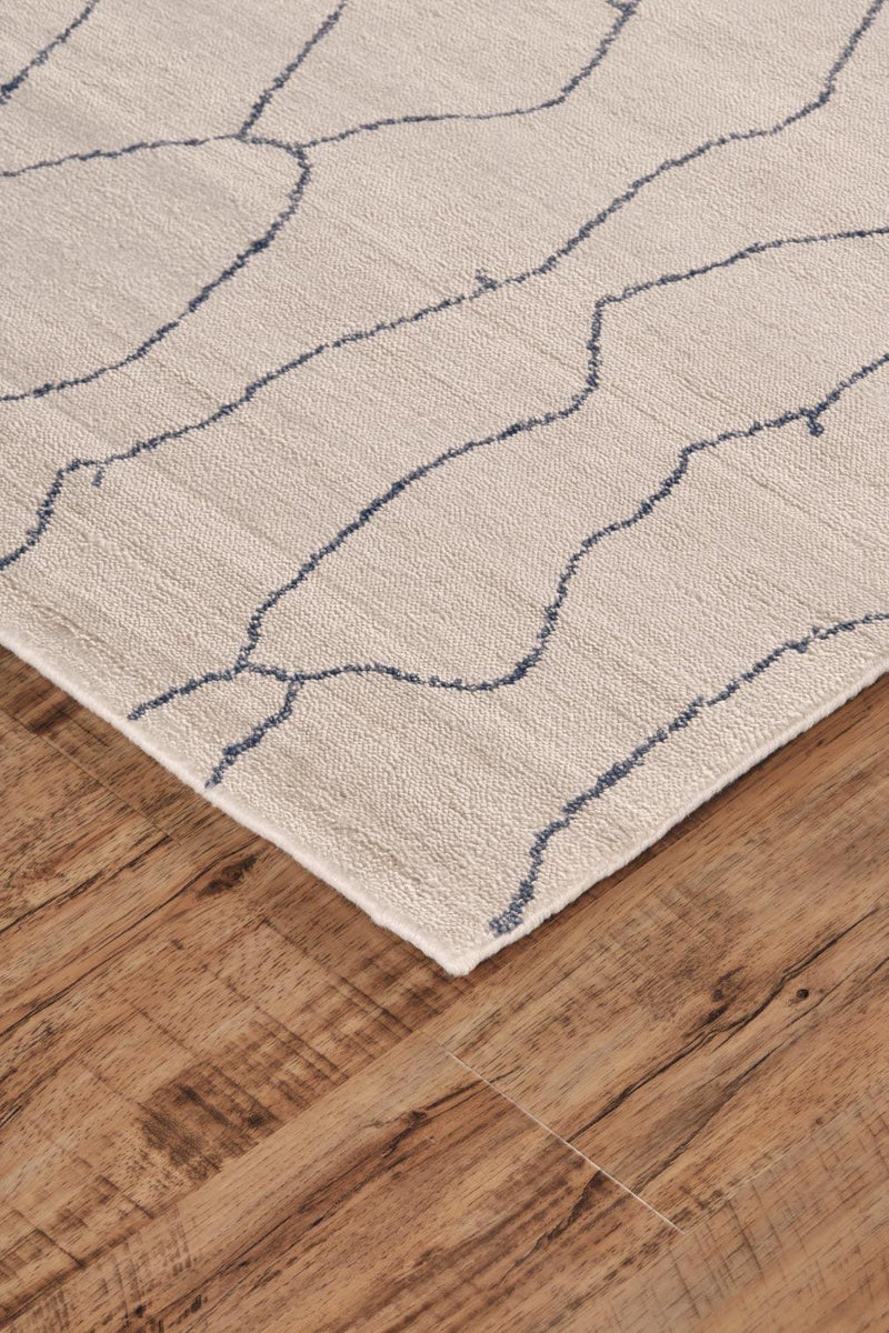 Lennox Modern Abstract Minimalist Rug, Ivory, 5ft x 8ft Area Rug - Modern Rug Importers