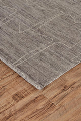 Lennox Modern Abstract Minimalist Rug, Taupe/Ivory, 5ft x 8ft Area Rug - Modern Rug Importers