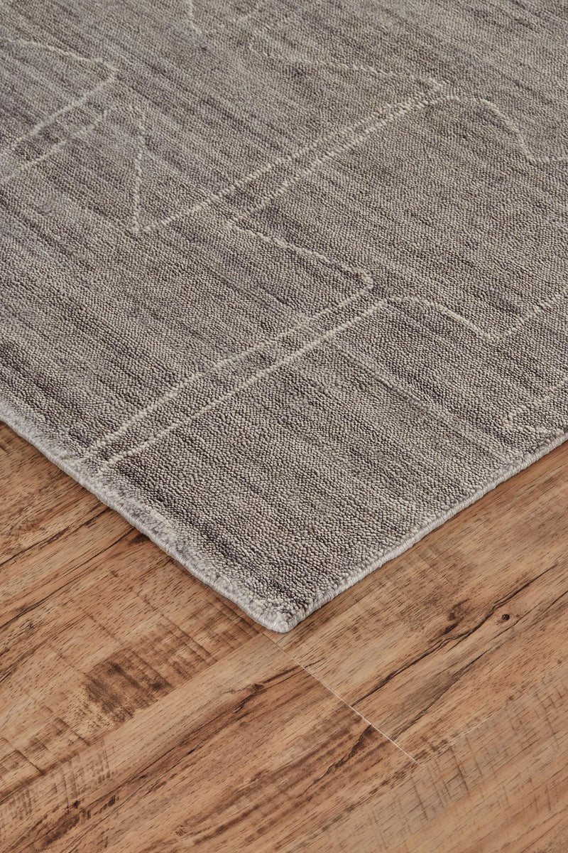 Lennox Modern Abstract Minimalist Rug, Taupe/Ivory, 5ft x 8ft Area Rug - Modern Rug Importers