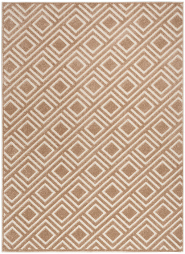 Nourison Care Free CAF03 Brown Modern Indoor Rug