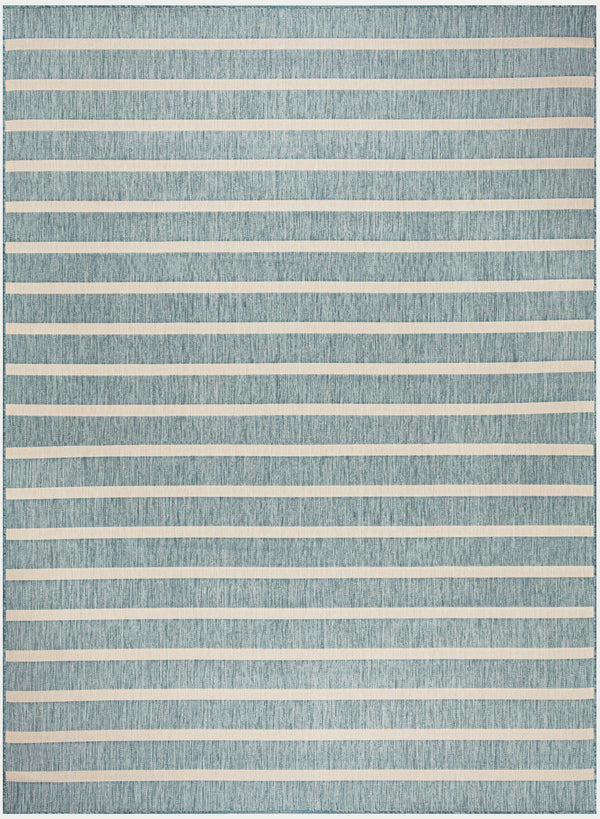 Nourison Positano POS03 Aqua Ivory Modern Rug