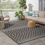 Nourison Positano POS02 Black Modern Rug