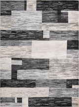 Logan Charcoal Designer Geometric Area Rug - Modern Rug Importers