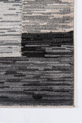 Logan Charcoal Designer Geometric Area Rug - Modern Rug Importers