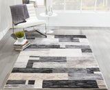 Logan Charcoal Designer Geometric Area Rug - Modern Rug Importers