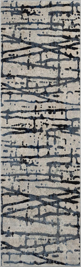 Logan Grey Designer Abstract Runner Rug - Modern Rug Importers