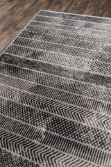 Logan Grey Designer Geometric Area Rug - Modern Rug Importers