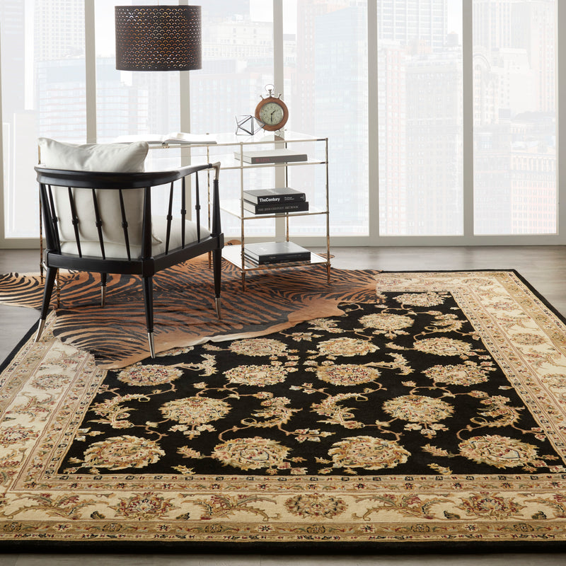 N N 2000 Black Traditional Indoor Rug