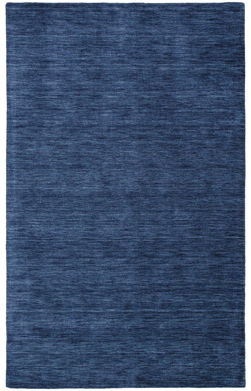 Luna Hand Woven Marled Wool Area Rug, Midnight Navy Blue, 9ft-6in x 13ft-6in - Modern Rug Importers