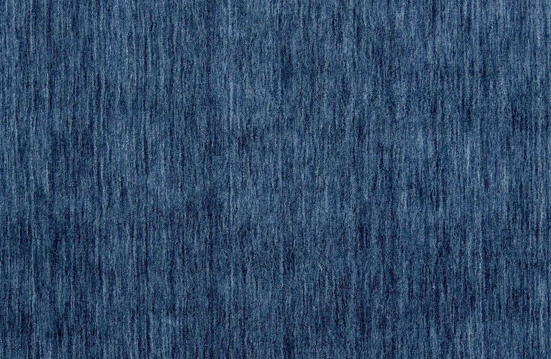 Luna Hand Woven Marled Wool Area Rug, Midnight Navy Blue, 9ft-6in x 13ft-6in - Modern Rug Importers