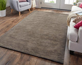 Luna Hand Woven Marled Wool Rug, Charcoal Gray, 9ft-6in x 13ft-6in Area Rug - Modern Rug Importers