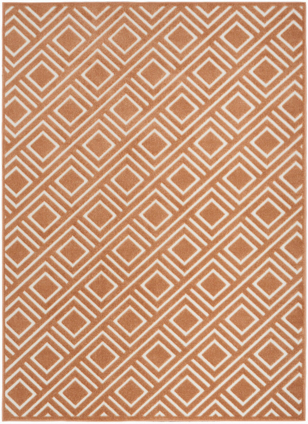 Nourison Care Free CAF03 Copper Modern Indoor Rug