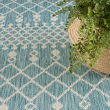 Nourison Positano POS02 Aqua Modern Rug