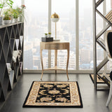 N N 2000 Black Traditional Indoor Rug