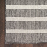 Nourison Positano POS03 Charcoal Ivory Modern Rug