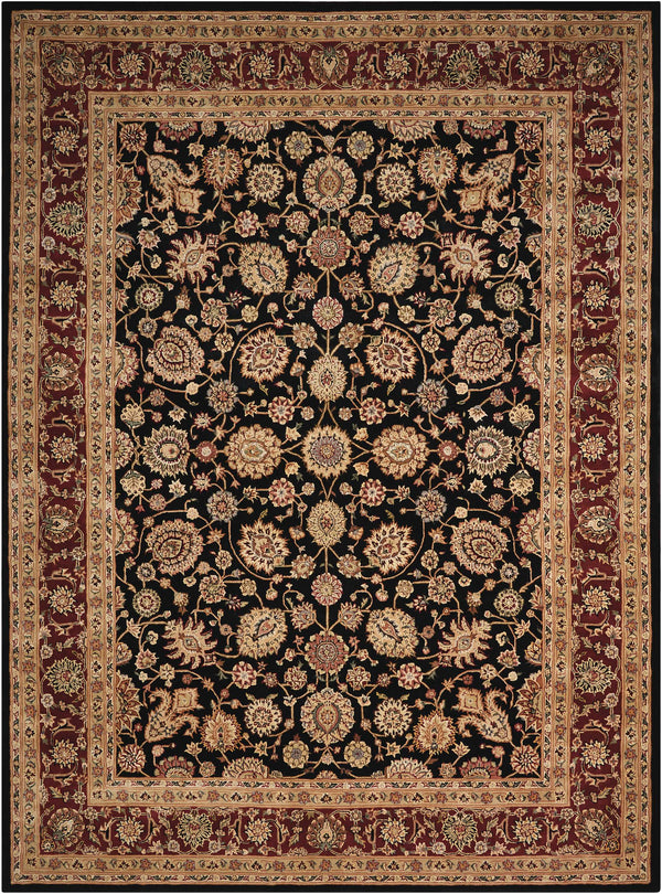 N N 2000 Black Traditional Indoor Rug