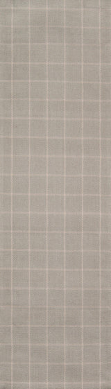 Marlborough Grey Deerfield Hand Woven Plaid Runner Rug - Modern Rug Importers