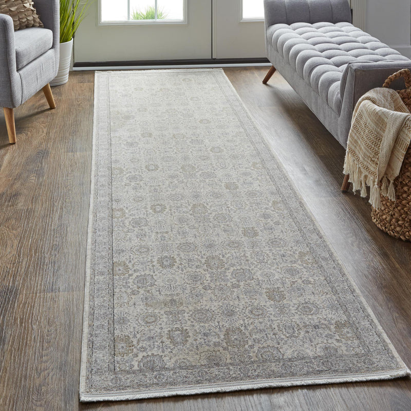 Marquette Traditional Persian Style Rug, Beige/Warm Gray, 5ft x 7ft - 2in Area Rug - Modern Rug Importers