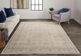 Marquette Traditional Persian Style Rug, Beige/Warm Gray, 5ft x 7ft - 2in Area Rug - Modern Rug Importers