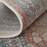 Marquette Traditional Persian Style Rug, Rust/Aegean Blue, 5ft x 7ft-2in Area Rug - Modern Rug Importers