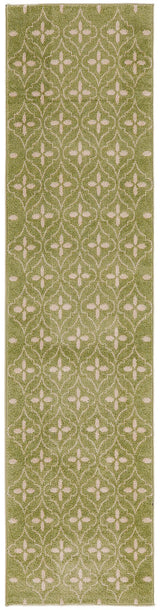 Nourison Nourison Essentials NRE04 Green Ivory Modern Rug