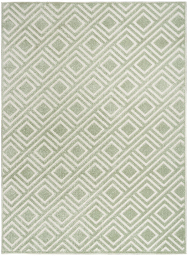 Nourison Care Free CAF03 Green Modern Indoor Rug