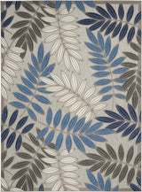 Nourison Aloha ALH18 Grey Blue Tropical Rug