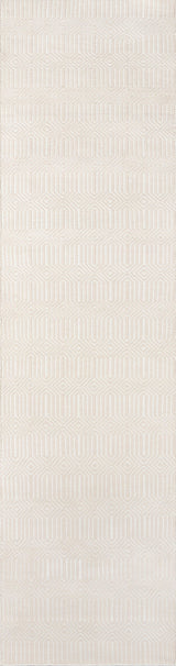 Newton Beige Holden Hand Woven Geometric Runner Rug - Modern Rug Importers