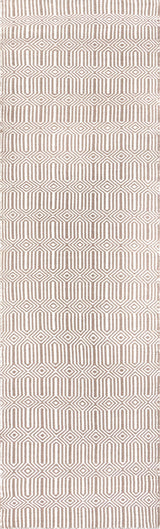 Newton Brown Holden Hand Woven Geometric Runner Rug - Modern Rug Importers