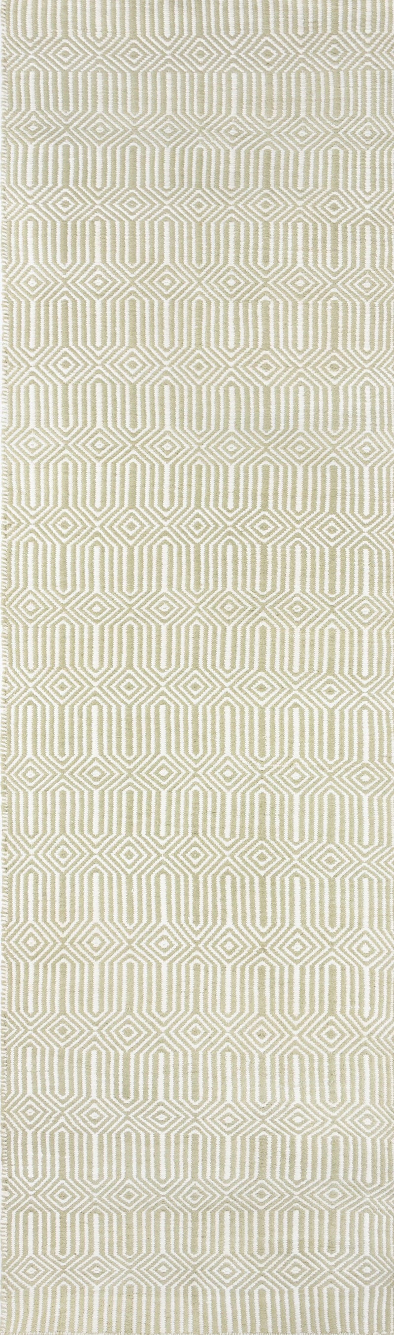 Newton Green Holden Hand Woven Geometric Runner Rug - Modern Rug Importers