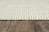 Newton Green Holden Hand Woven Geometric Runner Rug - Modern Rug Importers