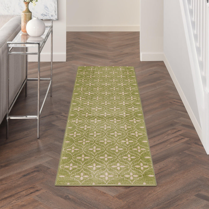 Nourison Nourison Essentials NRE04 Green Ivory Modern Rug