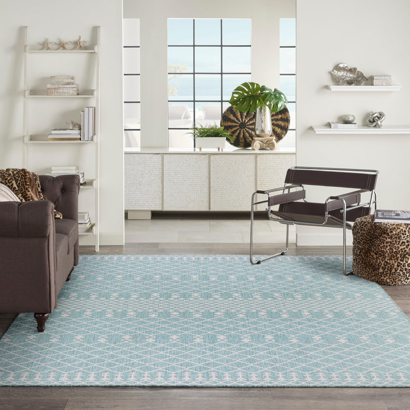 Nourison Positano POS02 Aqua Modern Rug