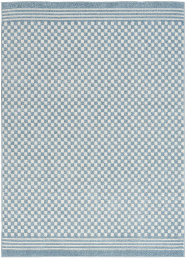 Nourison Care Free CAF02 Blue Modern Indoor Rug