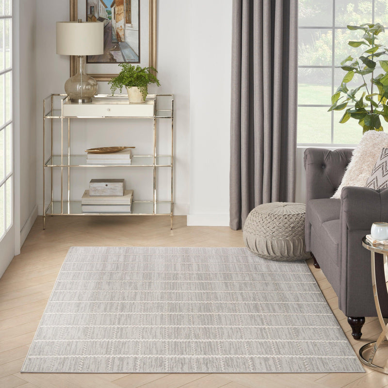 Nourison Serenity Home SRH05 Light Grey Modern Indoor Rug