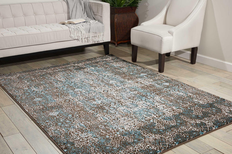 Nourison Karma KRM04 Blue Vintage Indoor Rug