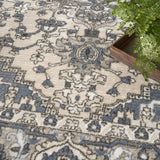 Nourison Quarry QUA05 Ivory Blue Vintage Indoor Rug