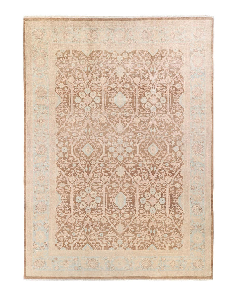 One-of-a-Kind Imported Hand-knotted Area Rug  - Brown, 10' 1" x 13' 10" - Modern Rug Importers