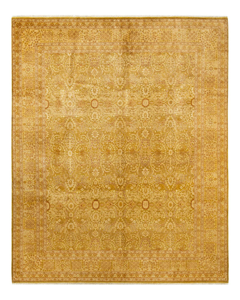 One-of-a-Kind Imported Hand-Knotted Area Rug  - Green, 8' 2" x 10' 1" - Modern Rug Importers