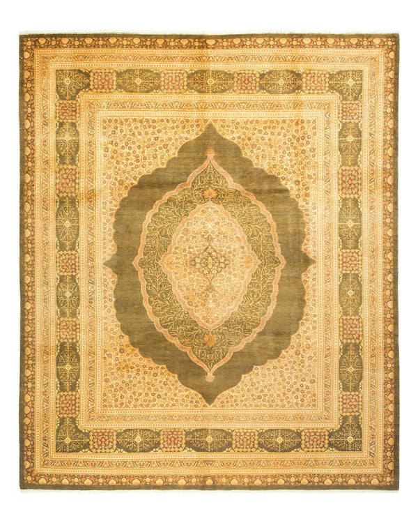 One-of-a-Kind Imported Hand-knotted Area Rug  - Green, 8' 3" x 9' 10" - Modern Rug Importers