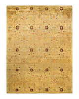 One-of-a-Kind Imported Hand-Knotted Area Rug  - Green, 9' 2" x 12' 1" - Modern Rug Importers