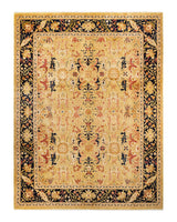 One-of-a-Kind Imported Hand-Knotted Area Rug  - Green, 9' 4" x 12' 2" - Modern Rug Importers