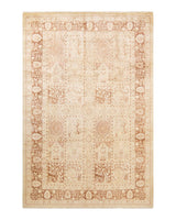 One-of-a-Kind Imported Hand-Knotted Area Rug  - Ivory, 6' 2" x 9' 1" - Modern Rug Importers