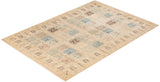 One-of-a-Kind Imported Hand-Knotted Area Rug  - Ivory, 6' 3" x 9' 1" - Modern Rug Importers