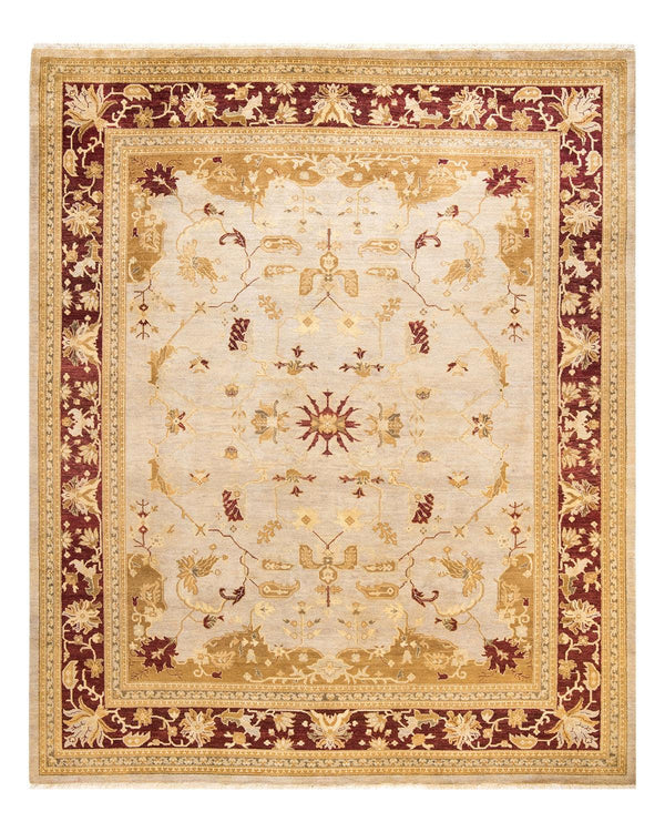 One-of-a-Kind Imported Hand-knotted Area Rug  - Ivory, 8' 2" x 10' 1" - Modern Rug Importers